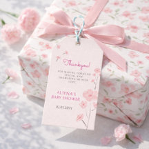 Rosa Wasserfarben Florales Minimales Babyshower