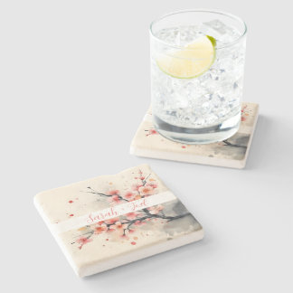 Rosa Wasserfarben Sakura Hochzeitsteine Untersetze Steinuntersetzer