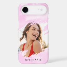 Rosa Wasserfarben-Wasch-Personalisiertes Foto mit 