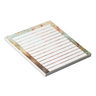 Rosa Wasserfarbenblumen Notizblock