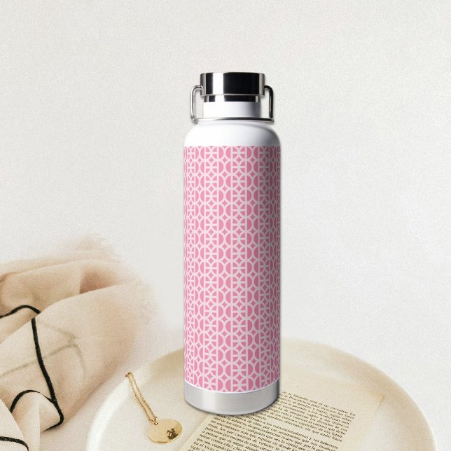 Rosa Wasserflasche mit Kreis-Muster Trinkflasche (Von Creator hochgeladen)