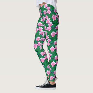 Rosa Wasserläufe auf einem Pool Leggings