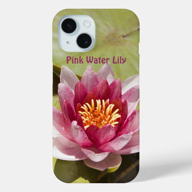 Rosa Wasserlilie Case-Mate iPhone Hülle (Rückseite)