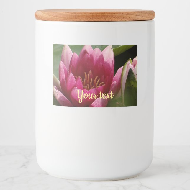 Rosa Wasserlilie Lebensmitteletikett (Vorderseite)