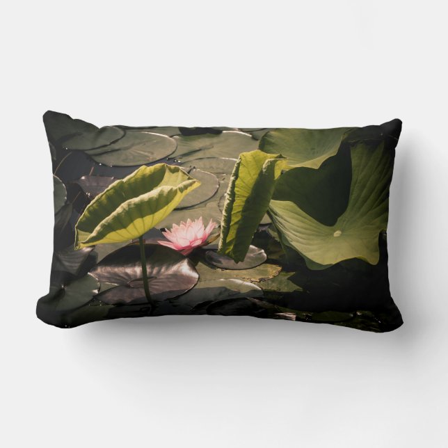 Rosa Wasserlilie Lendenkissen (Vorderseite)