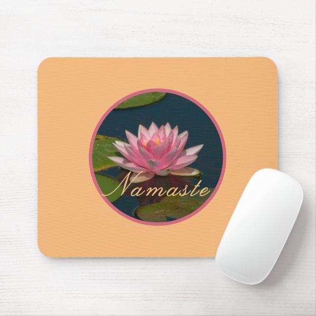 Rosa Wasserlilie / Namaste Mousepad (Mit Mouse)
