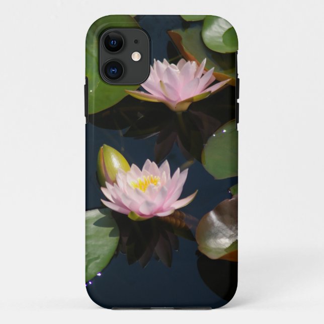 Rosa Wasserlilien Case-Mate iPhone Hülle (Rückseite)