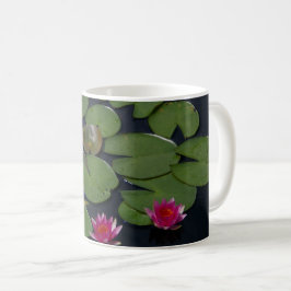 Rosa Wasserlilien Kaffeetasse