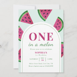 Rosa Wassermelone Ein In Einer Melone Foto Geburts Einladung