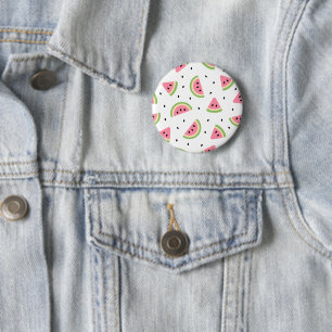 Rosa Wassermelonen, Wassermelonen, Sommermuster Button