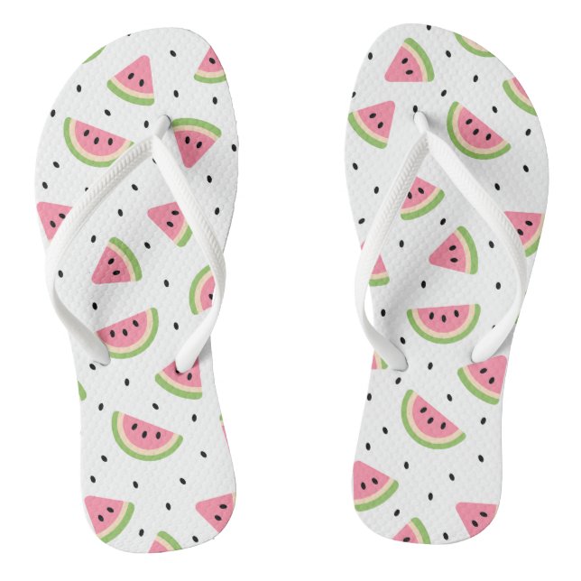 Rosa Wassermelonen, Wassermelonen, Sommermuster Flip Flops (Fußbett)