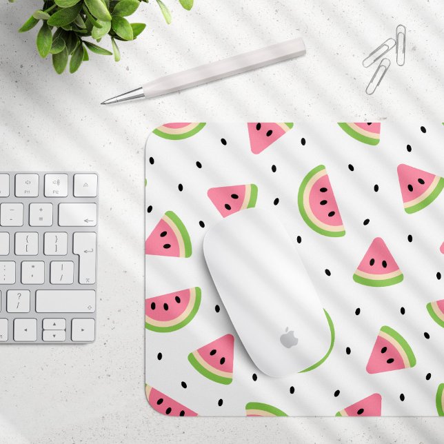 Rosa Wassermelonen, Wassermelonen, Sommermuster Mousepad (Von Creator hochgeladen)