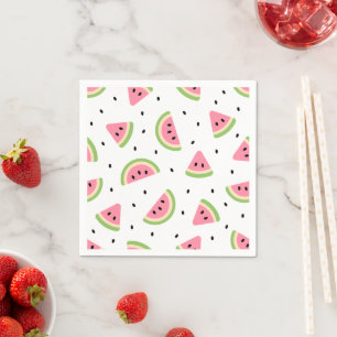 Rosa Wassermelonen, Wassermelonen, Sommermuster Serviette