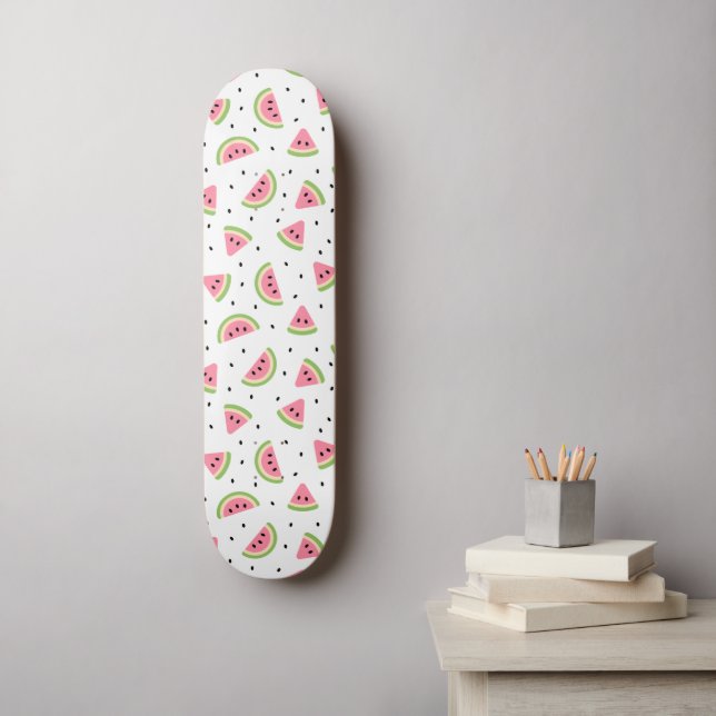 Rosa Wassermelonen, Wassermelonen, Sommermuster Skateboard (Wandkunst)