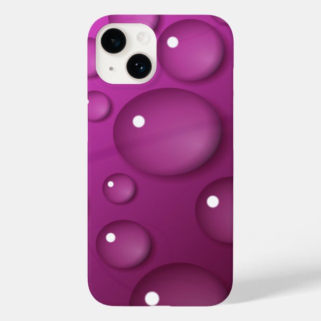 Rosa Wassertropfen Hintergrund Case-Mate iPhone Hülle (Rückseite)