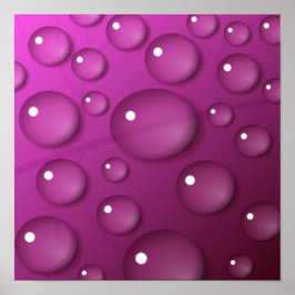 Rosa Wassertropfen Hintergrund Poster
