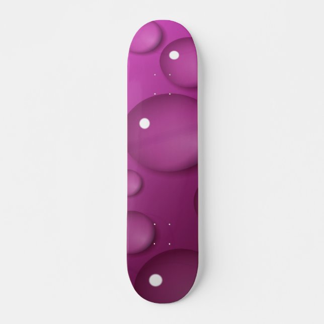 Rosa Wassertropfen Hintergrund Skateboard (Vorne)