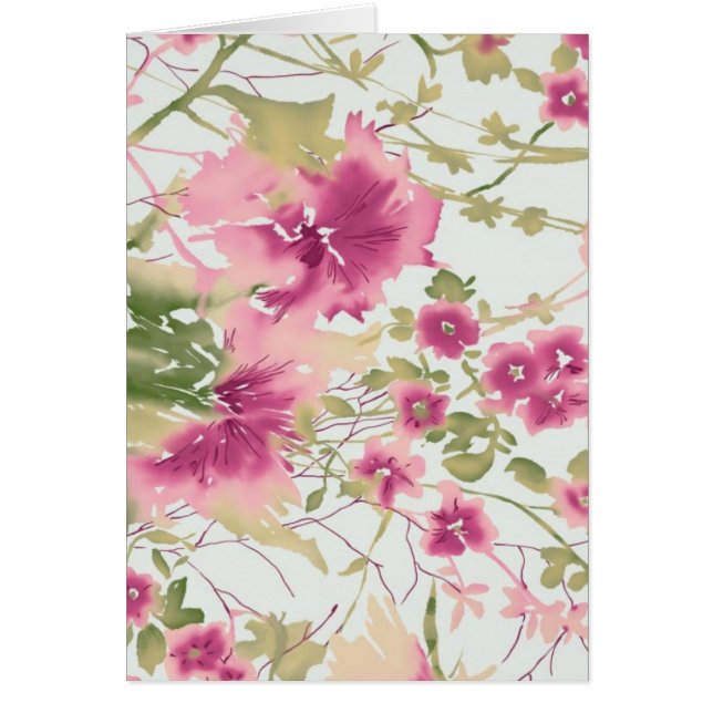 Rosa Watercolor-Blumen (Vorne)