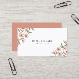 Rosa Waterfarbe Visitenkarte