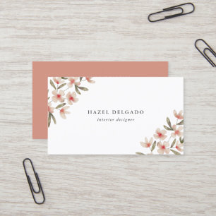 Rosa Waterfarbe Visitenkarte