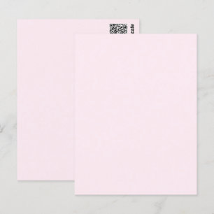 Rosa weich blass weiß pastell einfarbig postkarte