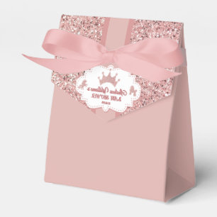 Rosa weiche Prinzessin Glitzer funkeln Babydusche Geschenkschachtel