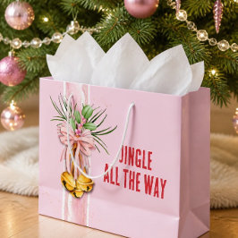 Rosa Weihnachten Jingle All Way Geschenktasche Große Geschenktüte