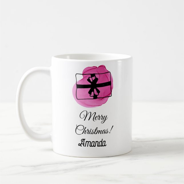 Rosa Weihnachten Kaffeetasse (Links)