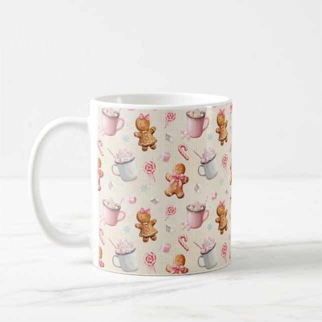 Rosa Weihnachten  Kaffeetasse (Links)