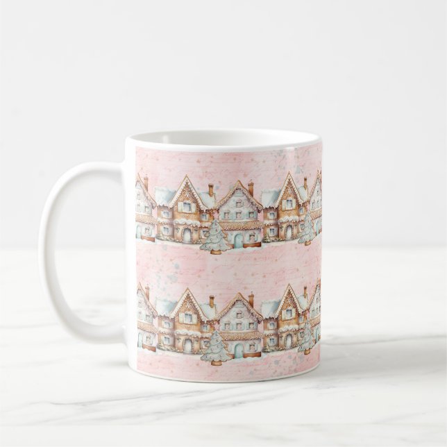 Rosa Weihnachten Kaffeetasse (Links)