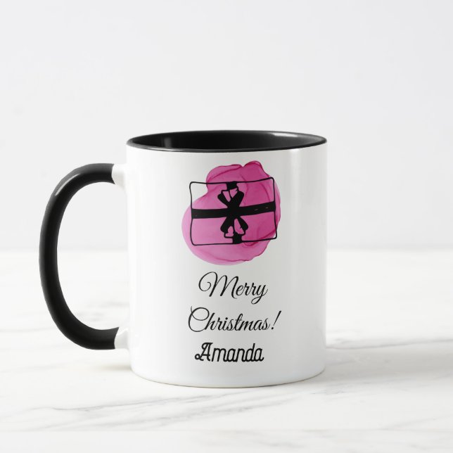 Rosa Weihnachten Tasse (Links)