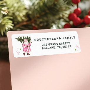 Rosa Weihnachten Vintager Weihnachtsmann Bauernhof