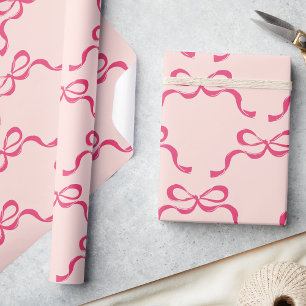 Rosa Weihnachts Moderne Festtagsbögen Geschenkpapier