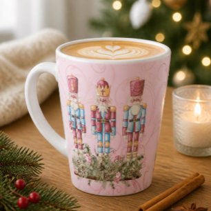 Rosa Weihnachts-Nussknacker-Latte-Mug Milchtasse