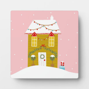 Rosa Weihnachts-Party Kindergeburtstag Urlaub Fotoplatte