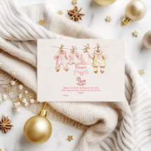 Rosa Weihnachts Rocking Horse Diapper Raffle