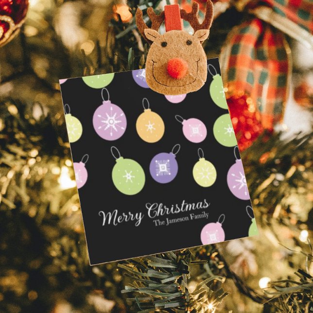 Rosa Weihnachts-Schneeflocken-Ornamente Karte (Von Creator hochgeladen)