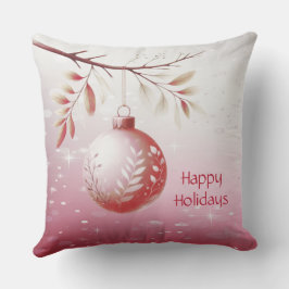 Rosa Weihnachtsball Holiday Throw Kissen