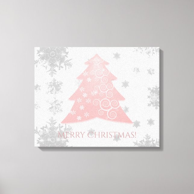 Rosa Weihnachtsbaum Canvas Print Leinwanddruck (Vorderseite)