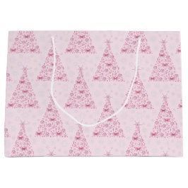 Rosa Weihnachtsbaum Große Geschenktüte