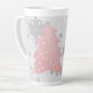 Rosa Weihnachtsbaum Latte Tasse