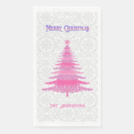 Rosa Weihnachtsbaum Name Custom Elegant Einzigarti Serviette