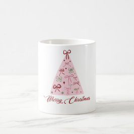 Rosa Weihnachtsbaum-Tasse Kaffeetasse