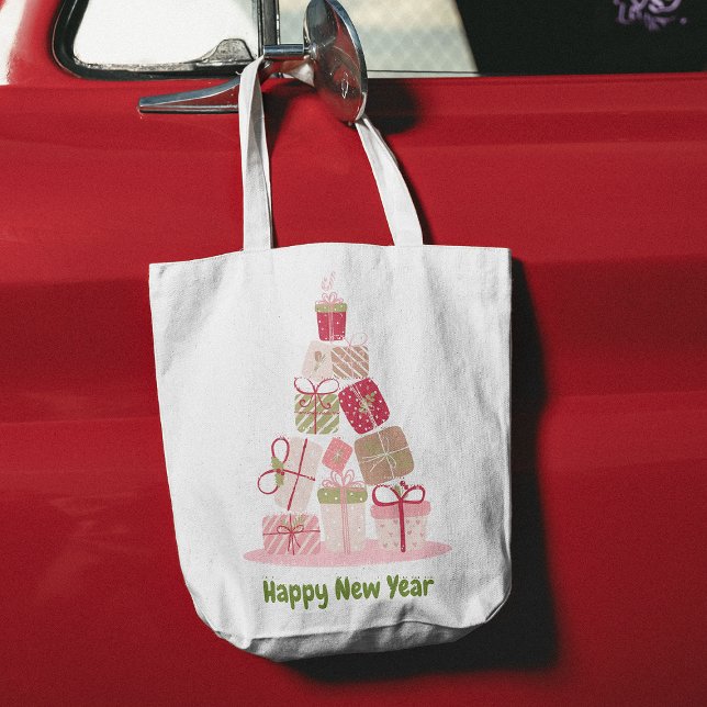 Rosa Weihnachtsbaum Tote Tasche (Von Creator hochgeladen)