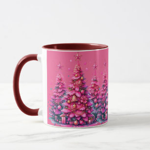 Rosa Weihnachtsbaum Trendige Vornehme Ästhetik Tasse
