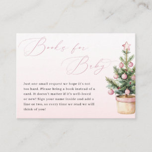 Rosa Weihnachtsbaum Winter Mädchen Bücher für Baby Begleitkarte