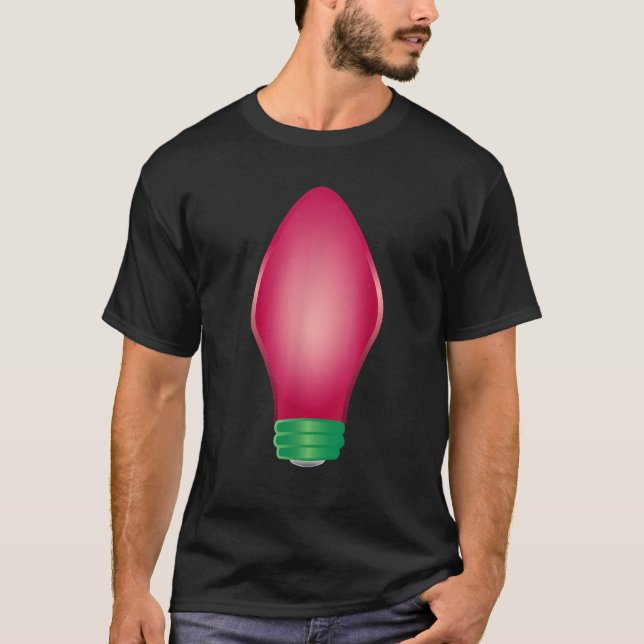Rosa Weihnachtsbaumlicht  T-Shirt (Vorderseite)