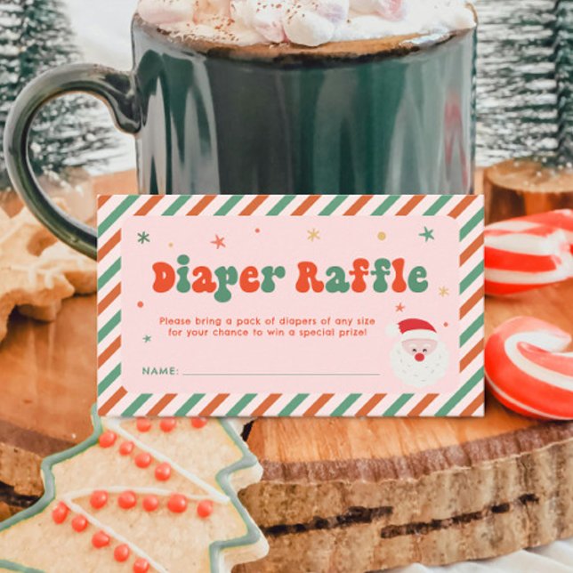 Rosa Weihnachtsdusche Windelwanne Windelwanne Begleitkarte (Von Creator hochgeladen)