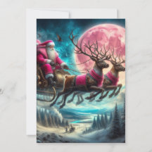 Rosa Weihnachtsfahrten in der Nacht