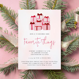 Rosa Weihnachtsfeiertag Lieblings-Party Einladung